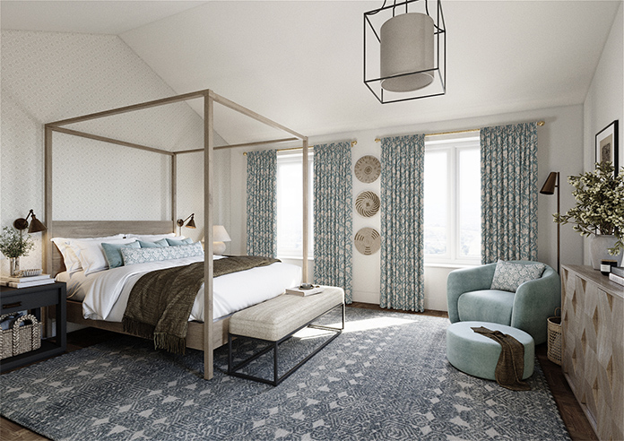 Carlina, Teal - Made to Measure Curtains - Image 7